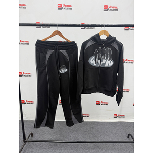<b>Men</b> Winter Oversized Tracksuit Set Full Zip Hoodie Jogger Pants Casual Streetwear Sports Training Two Piece <b>Sweat</b> <b>Suit</b> - Product Image 3