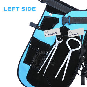 Kit Profesional de Herrador con Cuchillo para Desgarnechar Pezuñas, Probador de Pezuñas, Delantal de Seguridad Azul, Cortaúñas para Potros, Cortaúñas y Pulidor de Pezuñas - Product Image 5
