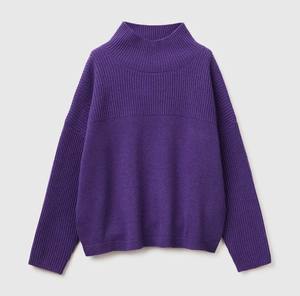 Pull tricoté ample et moderne pour femme - Haut décontracté d'hiver - Pull oversize doux, chaud et respirant pour femme - Product Image 1