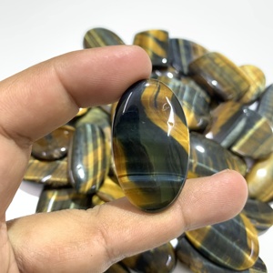 Pierre précieuse œil de tigre naturelle multicolore en vrac, certifiée IGI, marque Rida Creations, prix de gros d'usine du Rajasthan - Product Image 2