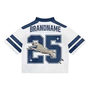 Maillot de sport personnalisé en mesh à manches courtes, respirant, pour l'entraînement athlétique, avec numéro graphique personnalisable, vente en gros OEM - Product Image 6