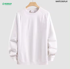 Sweat-shirt polaire uni à manches longues pour homme, style streetwear simple, personnalisable – Vente en gros de sweats et hoodies pour hommes - Product Image 2