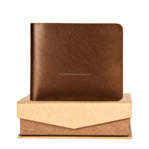 Billeteras cortas de cuero para hombre de primera calidad de fabricante directo, logotipo personalizado de alta calidad, opción de compra a granel geométrica RFID abierta - Product Image 1