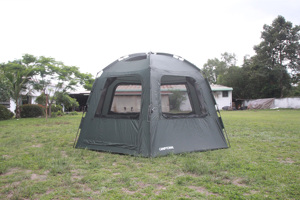 Carpa de Camping CAMPTOWN Sunset 380 Green Dome para 6-8 Personas, Impermeable 3000mm, Protección UV, Uso Familiar en Exteriores para las Cuatro Estaciones - Product Image 4