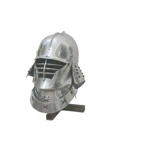 หมวกนักรบยุคกลางแบบ Buhurt Bascinet พร้อมกระบังหน้าแบบกรงเหล็ก สำหรับการต่อสู้ คอสเพลย์ และจัดแสดงในพิพิธภัณฑ์ - Product Image 2