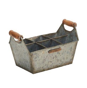 Vintage Copper Oval Metal <b>Bucket</b> With Handles Durable Rustic Style Planter For Indoor Outdoor Use - Product Image 5