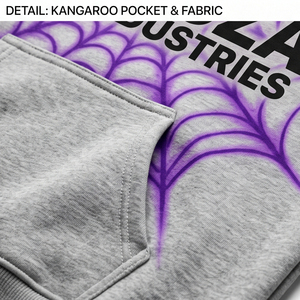 Sweat-shirt à capuche personnalisé de haute qualité, 450 GSM, 100 % coton molletonné, imprimé dégradé haute densité - Product Image 6