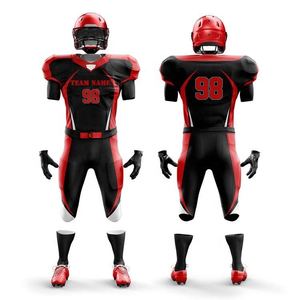 Ensemble d'uniformes de football américain personnalisés violet-gris, maillot sublimé, pantalon, gants, crampons, nom d'équipe, taille adulte homme 98, ajusté et anti-humidité - Product Image 1