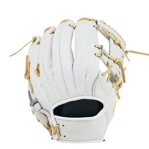 Leather <b>Baseball</b> <b>Glove</b> Right-Handed Outfield Full Finger H-Web Breathable Adult Size - Product Image 2