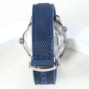 Reloj de hombre de 40 mm con movimiento automático NH35, estilo Sea Sports Master, azul, luminoso, cristal de zafiro, correa de caucho, esfera azul. - Product Image 5