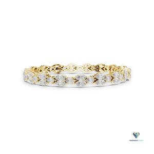 9.02 CT Yellow <b>Gold</b> Marquise and Pear Lab Grown Diamond Bracelet in 18K <b>Solid</b> <b>Gold</b> - Product Image 5
