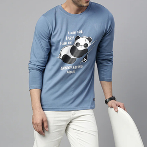 Camiseta de Manga Larga para Hombre de Alta Calidad, 100% Algodón, Transpirable, Ecológica, Cuello Redondo, Casual, Personalizable - Product Image 4