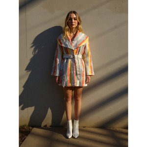 Achetez une robe blazer à revers en tissu riche en coton imprimé style western cowgirl – Achetez directement auprès du fournisseur - Product Image 4