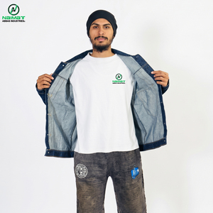Conjunto de Dos Piezas Naimat Abbas Industries Premium para Hombre: Chaqueta de Mezclilla Azul con Botones y Pantalones Holgados con Lavado Ácido, 100% Algodón, Moda de Invierno - Product Image 4