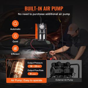 Rilevatore di perdite AutoMate 2000 EVAP con macchina del fumo, pompa ad aria integrata con manometro e indicatore livello olio per ispezione auto - Product Image 3