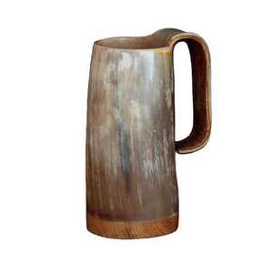Corne à boire artisanale en buffle, style Viking, finition naturelle, tasse à bière réutilisable, forme cloche, design vintage, vente en gros - Product Image 2
