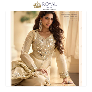 Ropa de Estilo Tradicional Clásico en Alta Demanda, la Mejor Colección de Ropa Casual, Traje Pakistaní de Seda Simar Premium en Venta - Product Image 4