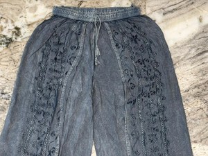 Flowy Wide Leg Palazzo <b>Pants</b> High Rise Straight Fit Regular Floral/Animal Print 100% Rayon Quick Dry Eco-Friendly Drawstring - Product Image 6