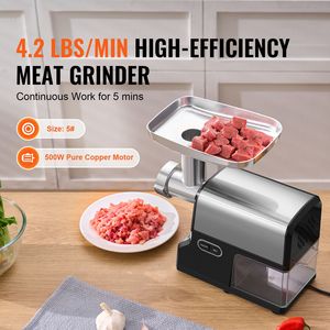 Tritacarne Elettrico USB con Lame in Acciaio Inox, Piastra di Macinazione, 4.2 Libbre/Min, Kit per Salsicce e Kubbe, Opzioni 5L/6L - Product Image 2