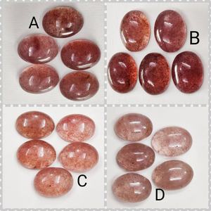 Cuarzo Fresa Natural Cabujón Ovalado Gema de 16*12 y 18*13 mm 53.60 Ct Gema 100% NATURAL para Fabricación de Joyas - Product Image 4