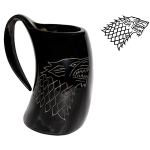 Jarra de Cuerno para Beber Estilo Vikingo Hecha a Mano - Regalo Auténtico y Único, Cuerno de Búfalo Real, Taza para Beber de Cuerno - Product Image 4