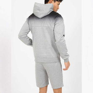 Vêtements de sport Streetwear été 100% polyester, ensemble de survêtement pour adultes, ensemble 2 pièces, sweat à capuche et short pour hommes - Product Image 2