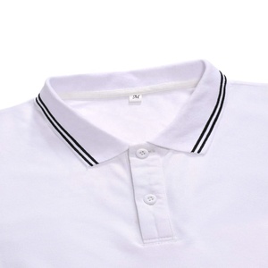 Garniture contrastée 2 pièces pour polo pour hommes, anti-froissement, logo personnalisé, t-shirts de golf grande taille, prix d'usine, vente en gros, OEM - Product Image 4