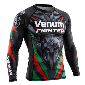 Rashguard de MMA con Logotipo Personalizado, Diseño Propio, Sublimado, Manga Larga, Transpirable, Antibacterial, de Secado Rápido, Venum Fighter - Product Image 4