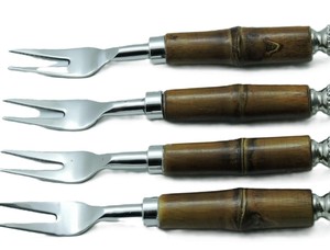 Juego de 2 tenedores de acero inoxidable con mango de resina epoxi para bodas, eventos, restaurantes, juego de accesorios de cocina elegantes hechos a mano - Product Image 2