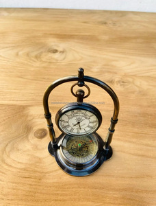 Brass cá nhân khắc bàn đồng hồ với La bàn cơ sở độc đáo Quà Tặng văn phòng cho hải lý người yêu bạn trai vợ chồng đám cưới - Product Image 3