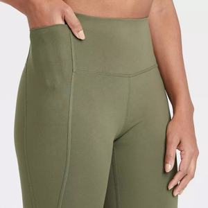 Pantalones de Yoga de tiro alto para mujer Leggings elásticos de ajuste relajado de color sólido para entrenamiento de Gimnasio Deportivo - Product Image 6