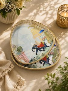 Plateau de service décoratif en bois, émaillé, imprimé animal, laqué, pour la maison, la restauration, les cadeaux, design zen asiatique - Product Image 2