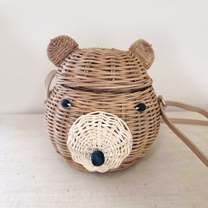 Bolsas de mimbre tejidas a mano para bebés, cestas de hombro de tamaño mini, cestas de regalo para niños, venta al por mayor. - Product Image 1