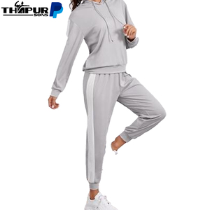 Services OEM – Pantalon de jogging pour femme, coupe droite, automne, 100 % coton, écologique, respirant, avec cordon de serrage, taille haute - Product Image 5