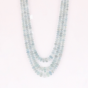 Collar de Cuentas de Aguamarina Natural en Forma de Bati de Varias Capas, Joyería Clásica con Piedras Preciosas de Ishu Gems, Modelo IG23550, Origen Brasileño - Product Image 4