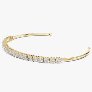 Bracelet Moissanite Cœur Entrelacé Style Tennis Luxe Iced Out Bijou Tendance pour Femme - Product Image 1