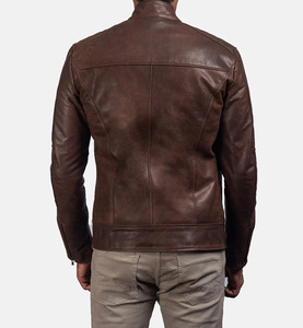 Chaqueta de Cuero para Hombre, Invierno, OEM, Logotipo Personalizado, Cierre Completo, Impermeable, Transpirable, Estilo Casual Urbano - Product Image 5