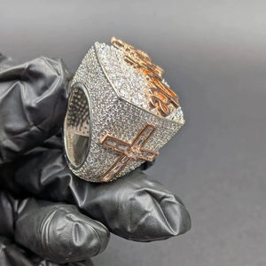 Bijoux Bling Hip Hop de Luxe Personnalisés avec Nom, Diamant Taille Brillant Sertie à Griffes, en Argent Sterling 925 – Fournisseur OEM ODM en Gros - Product Image 6