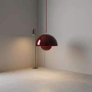 Modern Style Rose Gold Metal And Glass Semi <b>Globe</b> Pendant Lamp Hanging <b>Light</b> Fixture For Dining Room Kitchen Island Bedroom - Product Image 1