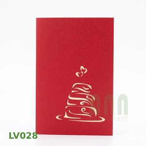 Handmade Love Hearts 3D Pop-Up Wedding Invitation Card Envelope Die-Cut Custom Printed Couples <b>Paper</b> Valentine's Day ANN - Product Image 5