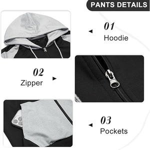 Conjunto Deportivo de Algodón para Hombre, Sudadera con Capucha y Pantalones Deportivos, Ropa Casual para Correr, Uso Diario Cómodo - Product Image 4