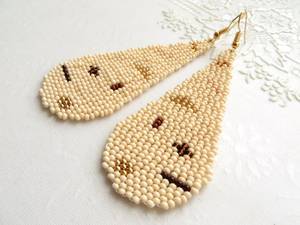 Pendientes de Cuentas con Diseño de Cara de Marfil, Hechos a Mano, Artísticos, Boho Chic, Elegantes, Joyería de Moda para Mujer, para Bodas y Aniversarios - Product Image 6