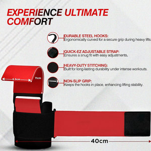 Crochets de musculation de haute qualité pour la musculation, avec support pour les poignets, pour l'entraînement quotidien. - Product Image 4