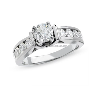 Anillo de Compromiso con Diamante Solitario Natural Real de 1.00 Ct |   Anillo de compromiso clásico con engaste de puntas en oro blanco de 14K, elegante regalo de joyería fina - Product Image 3