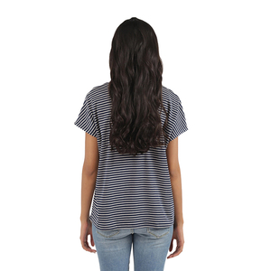 T-shirt décontracté pour femme, col en V, manches courtes, coupe classique, 100% coton jersey, écologique, respirant, toutes saisons - Product Image 4