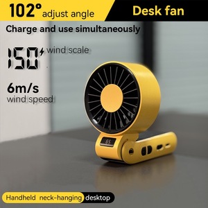 2026 New 150-Speed High Velocity Handheld Fan 3-in-1 <b>Foldable</b> Neck Fan with Digital Display & 3000mAh Long Battery Life - Product Image 5