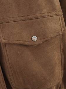 Chaqueta Corta de Motociclista para Mujer TITAN TREAD WEAR, de Cuero PU Marrón, Corte Ajustado, Manga Larga, Cierre de Cremallera - Product Image 3