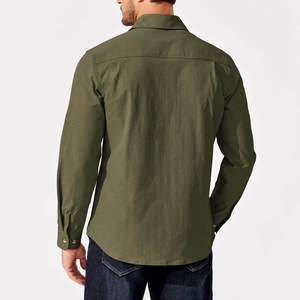 เสื้อเชิ้ตยีนส์ผู้ชายสไตล์ยุโรป ผ้าฝ้าย ระบายอากาศ แขนยาว สีน้ำเงิน ทรงปกติ ติดกระดุม ลุคสบายๆ - Product Image 2