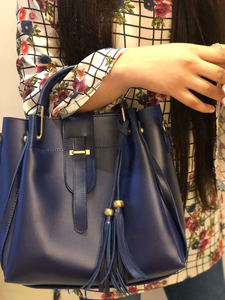 Ensemble de sacs à main pour femmes en cuir véritable tendance, 3 en 1, imperméables, avec fermeture éclair, grand format, durable, doublure en soie - Product Image 5