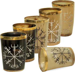 Tazas de Chupito Hechas a Mano, Ecológicas, de Cuerno de Búfalo Pulido, Estilo Vikingo, para Beber Hidromiel y Brindis, Artículo Coleccionable - Product Image 5